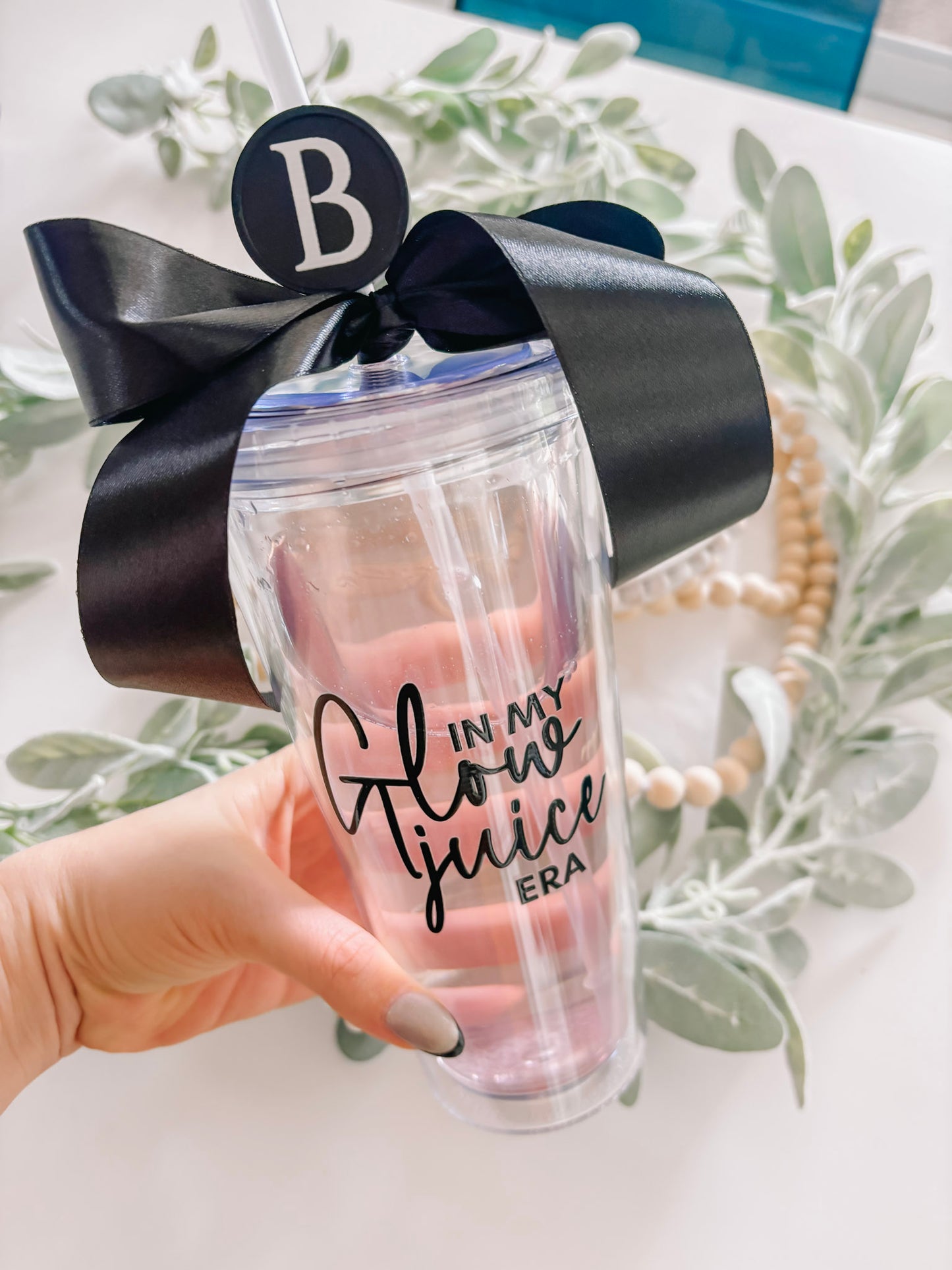 In my "Glow Juice Era" Double Walled Plastic Tumbler