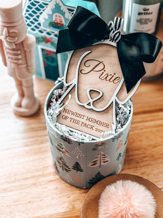 🎀 Custom “Newest Member of the Pack” Ornament | Cooper & Co.