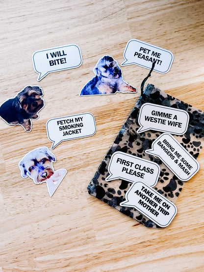 Custom Dog "Sayings" Magnet Set