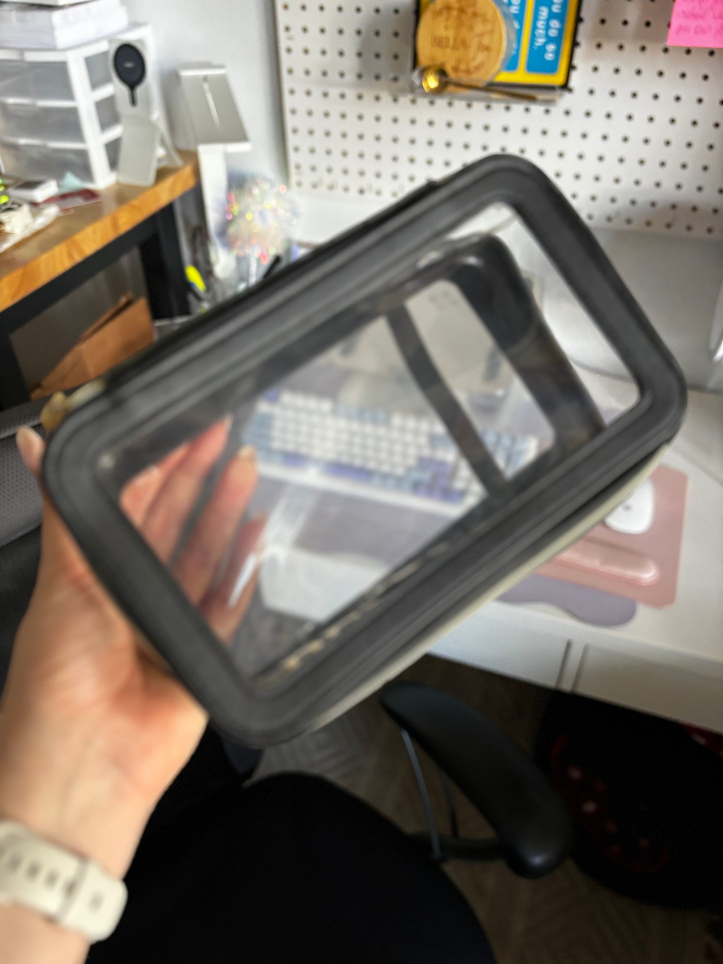 2 Layer soft pvc makeup case