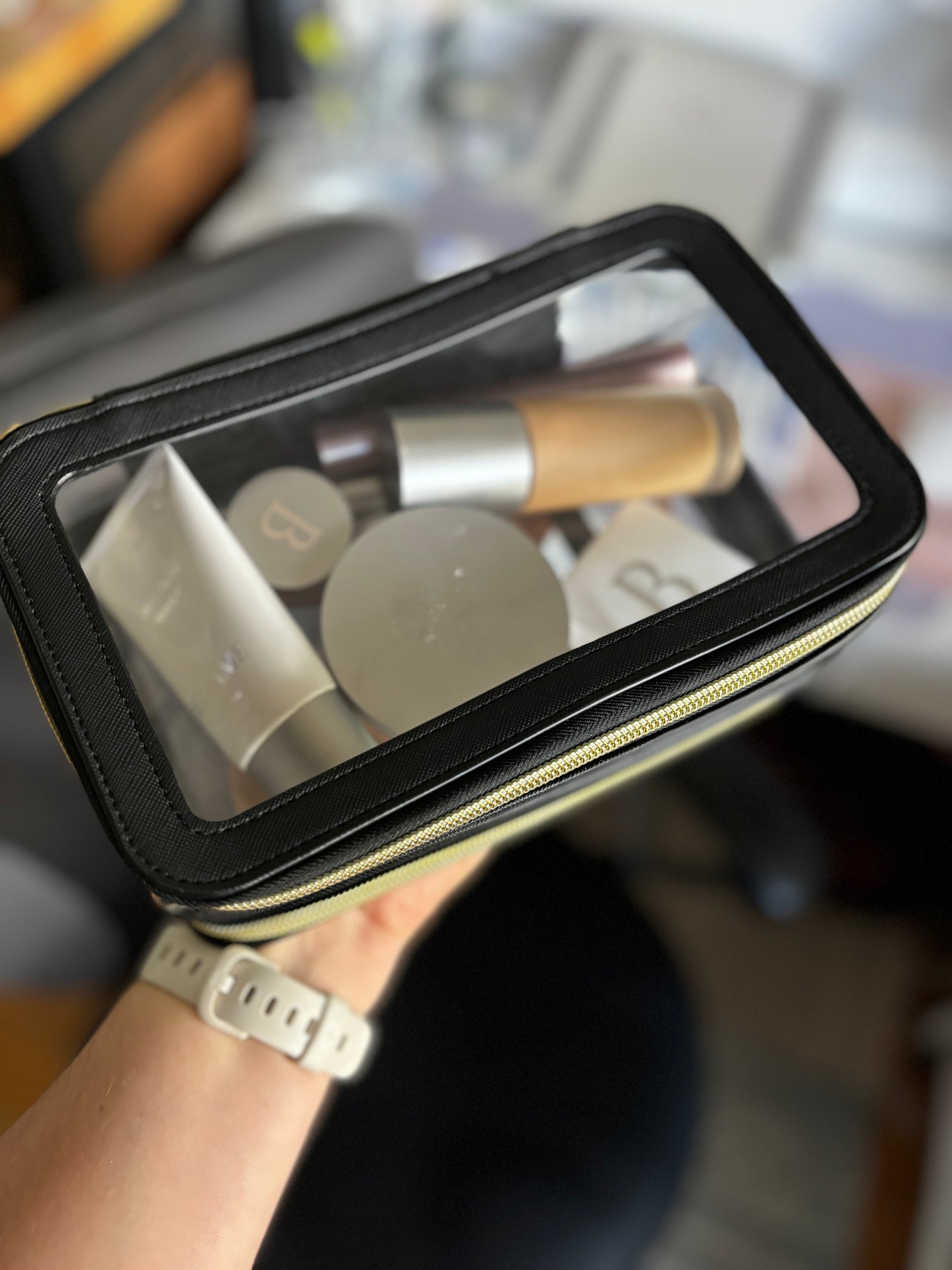 2 Layer soft pvc makeup case