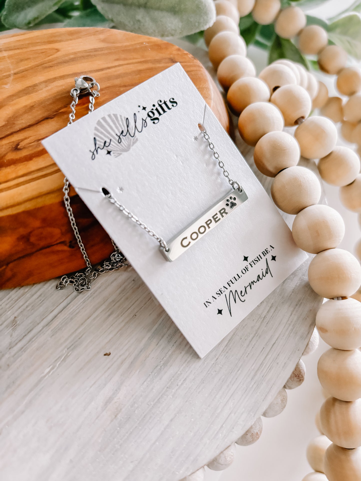 Customized Doggo bar necklace