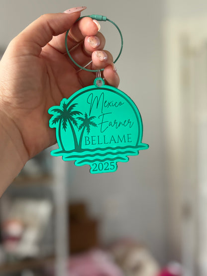 Mexico Bella Dreams 2025 Trip Earner Keepsake bag charm/tree ornament.