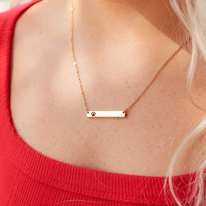 Customized Doggo bar necklace
