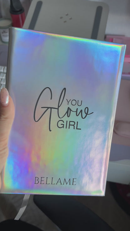 "You glow Girl" lined iridescent journal